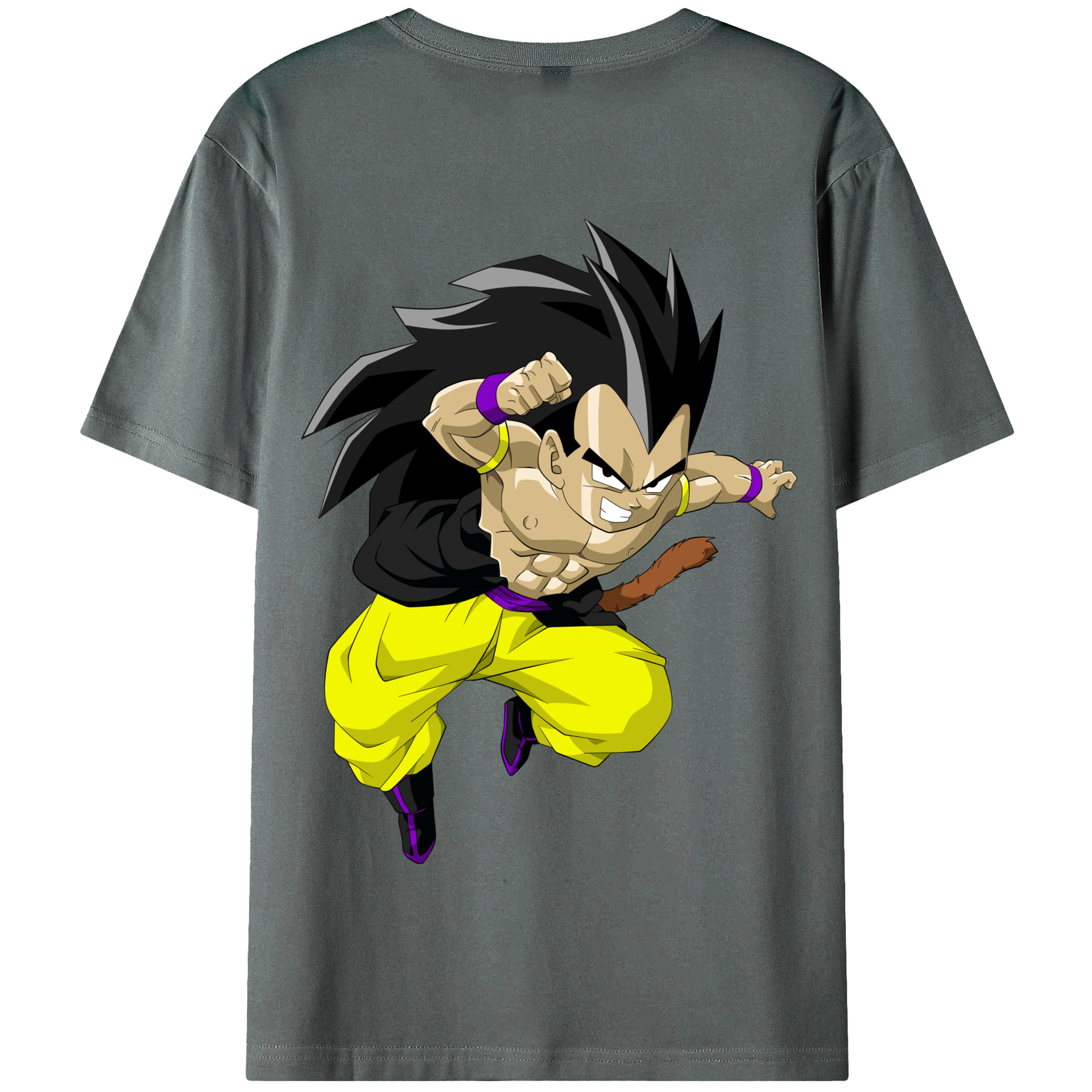 （画像用） ドラゴンボール ベジータ四世（Bejīta Yonsei）DRAGON BALL Vegeta IV 綿100％半袖Tシャツ（背面プリント）